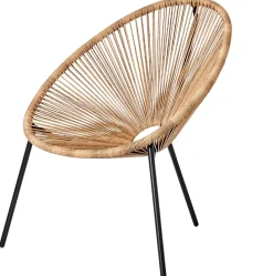 CASA Acapulco Silla Lounge Negro, Natural Outlet