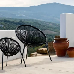 CASA Acapulco Silla Para Ninos Negro Discount
