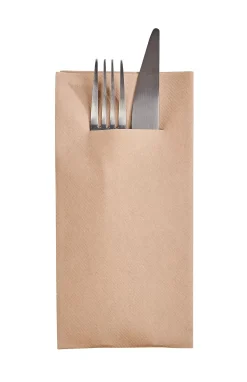 CASA Airlaid Servill./Cubiert. Juego De 12 Marron New