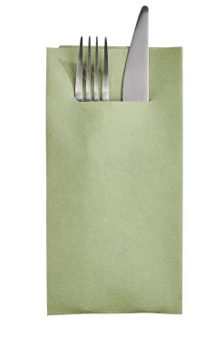 CASA Airlaid Servill./Cubiert. Juego De 12 Verde Oliva Outlet