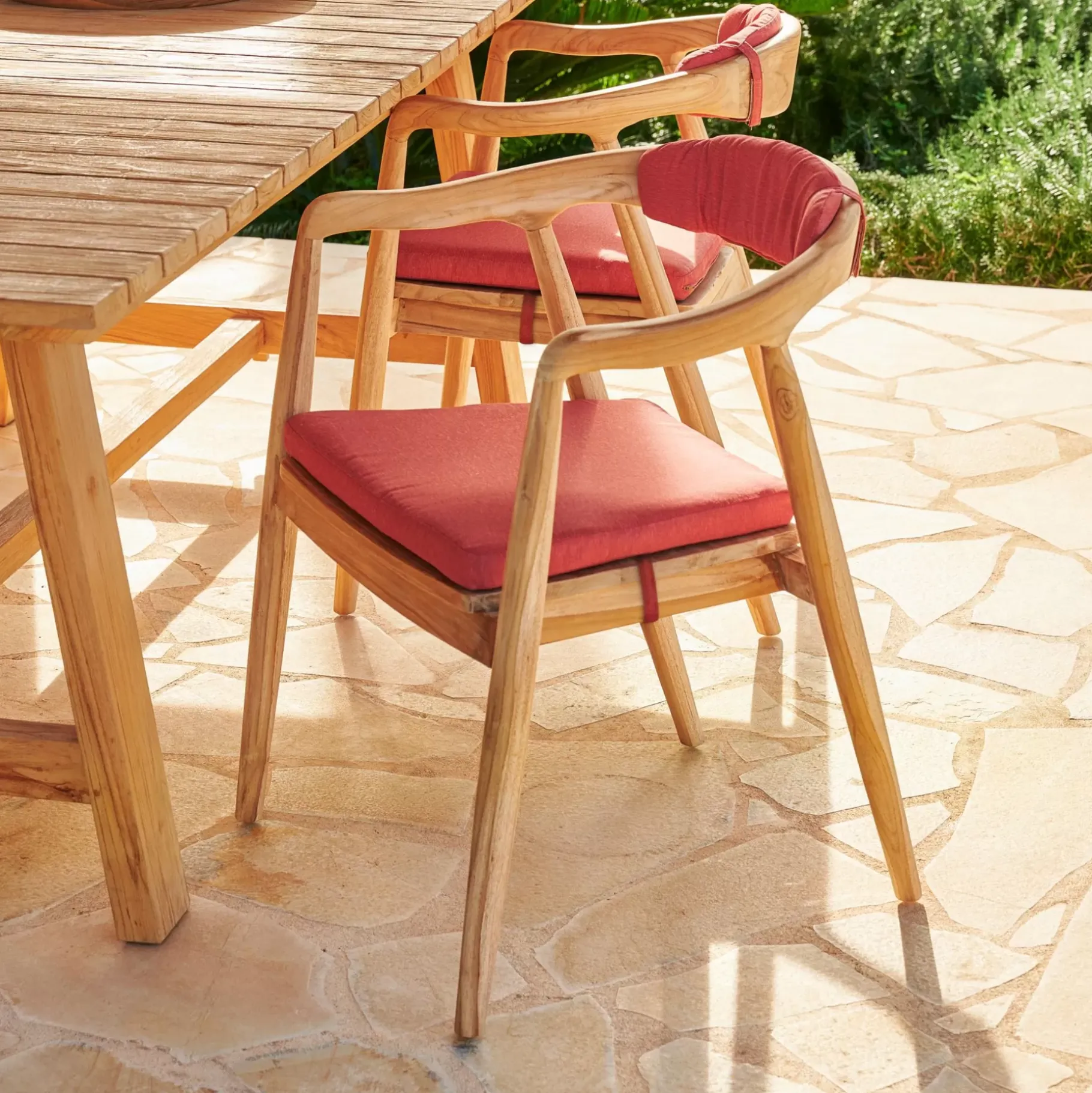 CASA August Cojin De Asiento Rojo Hot