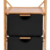 CASA Bamboo Cajonera 2 Cajones Negro, Natural Hot