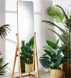 CASA Bamboo Espejo De Cuerpo Marron Sale