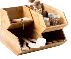 CASA Bamboo Organizador Apilable Natural Outlet