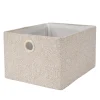 CASA Basic Boucle Cesta De Almacenaje Off White/Sand Best
