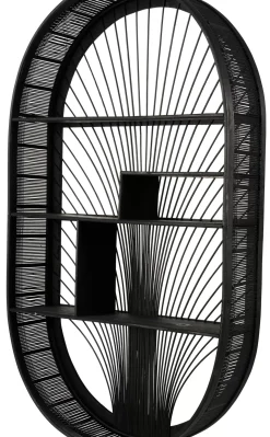 CASA Bavi Estanteria De Pared Negro Outlet