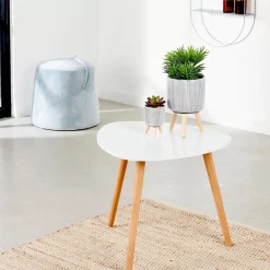 CASA Belliot Mesa Auxiliar Blanco, Natural Clearance