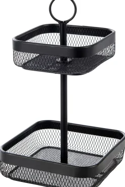 CASA Black Lunar Cesta Cuadrada De 2 Piezas Negro