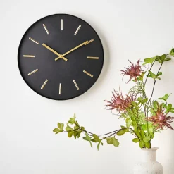 CASA Black Reloj De Pared Negro Best