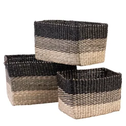 CASA Bobo Cesta Negro, Natural Outlet