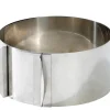 CASA Caramella Molde Anillo Tarta Ajustable Plateado New