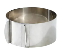 CASA Caramella Molde Anillo Tarta Ajustable Plateado New