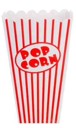 CASA Cinema Vaso De Palomitas Juego De 8 Blanco, Rojo Outlet