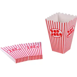 CASA Cinema Vaso De Palomitas Juego De 8 Blanco, Rojo Outlet