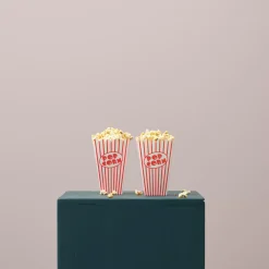 CASA Cinema Vaso De Palomitas Juego De 8 Blanco, Rojo Outlet