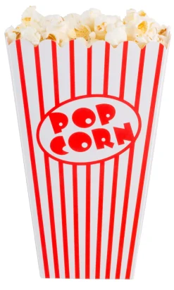 CASA Cinema Vaso De Palomitas Juego De 8 Blanco, Rojo Clearance