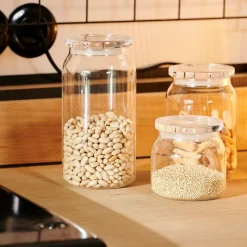CASA Crystal Tarro De Cocina Con Tapa Transparente Outlet