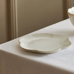 CASA Dahlia Flower Plato Blanco Online