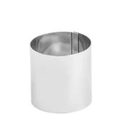 CASA Damier Anillo Para Tarta Juego De 4 Plateado New