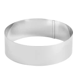 CASA Damier Anillo Para Tarta Juego De 4 Plateado New