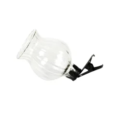 CASA Fiori Florero Negro, Transparente Discount