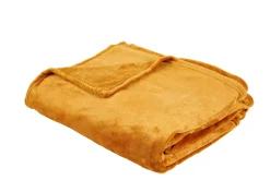 CASA Flanella Manta Amarillo Oscuro Outlet