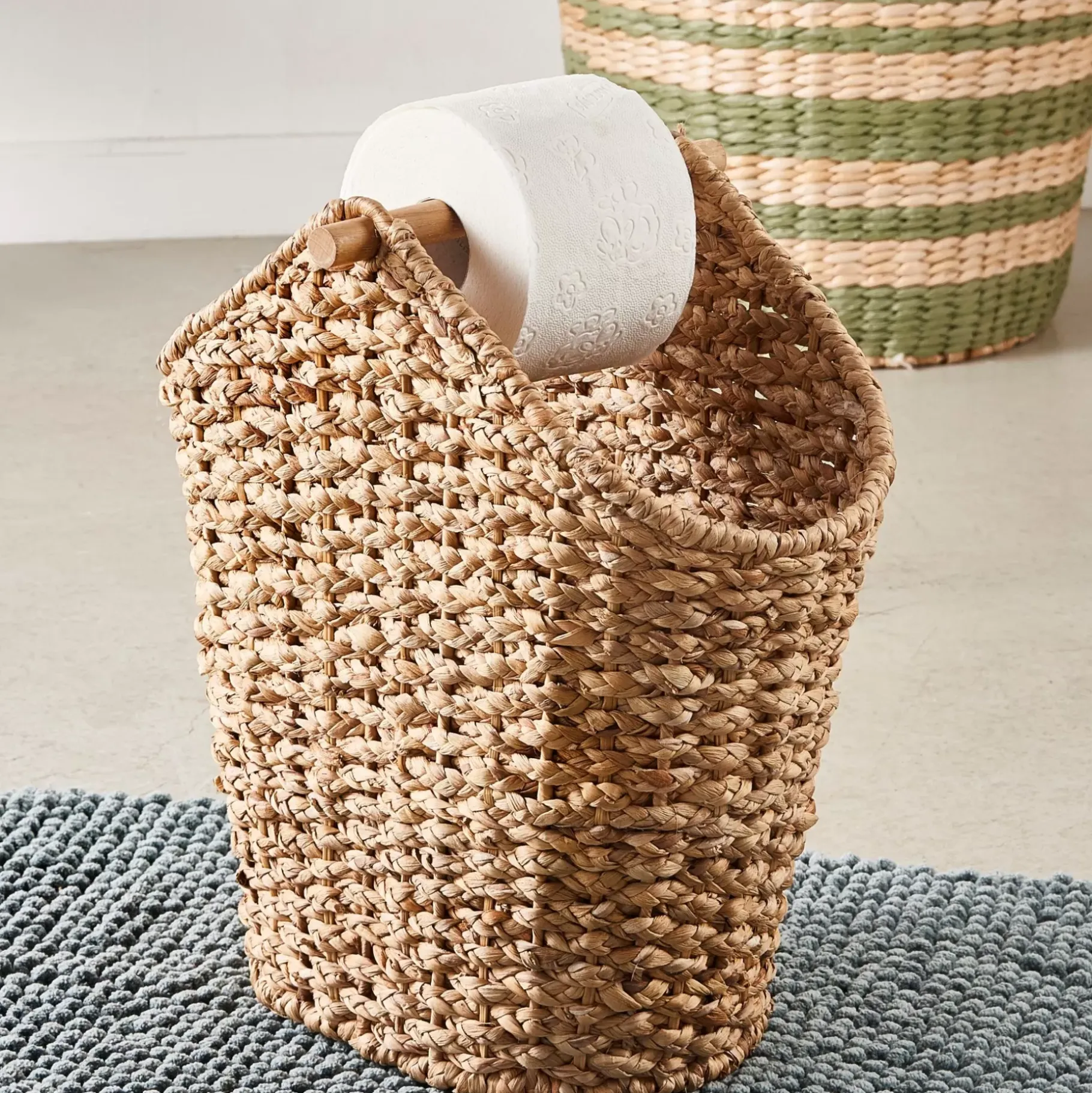 CASA Flores Soporte Rollos Wc Revistero Natural Sale