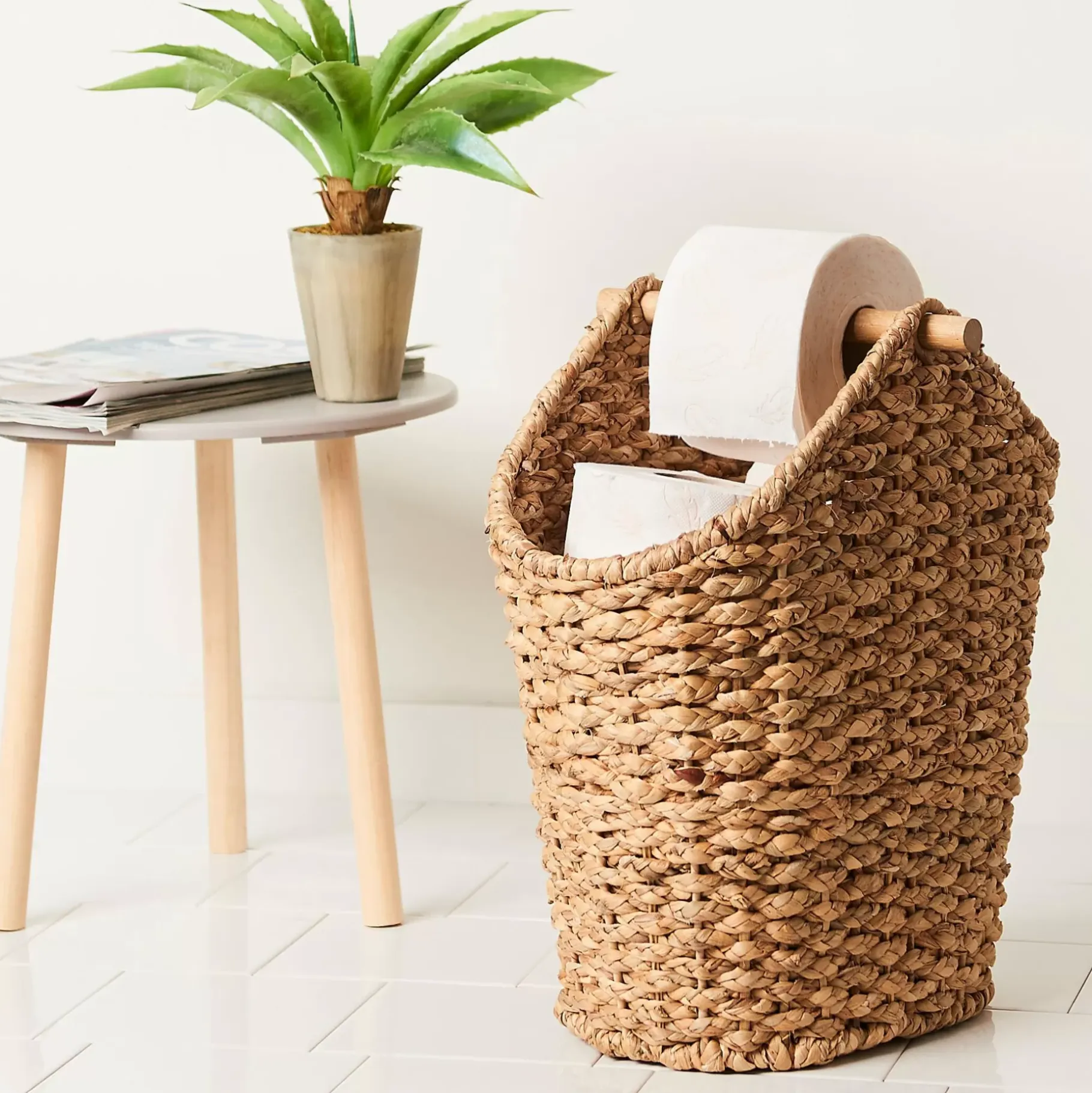 CASA Flores Soporte Rollos Wc Revistero Natural Sale