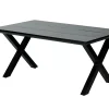 CASA Formax Mesa De Jardín Con Patas En X Negro Clearance