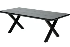 CASA Formax Mesa De Jardín Con Patas En X Negro New