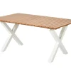CASA Formax Mesa De Jardín Con Patas En X Natural/Blanco Best