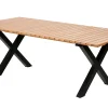 CASA Formax Mesa De Jardín Con Patas En X Natural/Negro Clearance