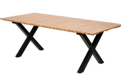 CASA Formax Mesa De Jardín Con Patas En X Natural/Negro Clearance