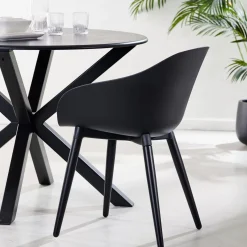 CASA Fray Sillas De Comedor Negro Discount