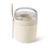 CASA Freshmood Tarro De Desayuno Con Cuchara Blanco, Marron, Verde Hot