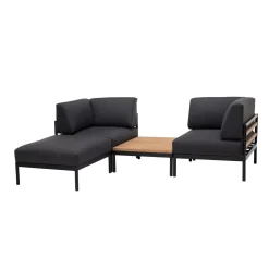 CASA Hanna Lounge Reposapies Negro, Natural Hot
