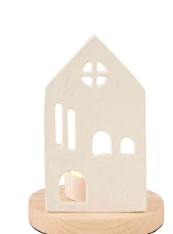 CASA Home Soporte Para Vela Pequena Blanco, Natural Discount