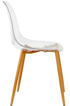 CASA Ice Silla De Comedor Transparente, Natural Hot
