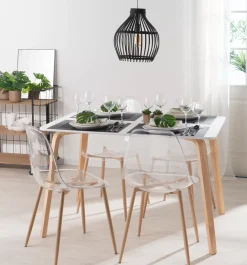 CASA Ice Silla De Comedor Transparente, Natural Hot