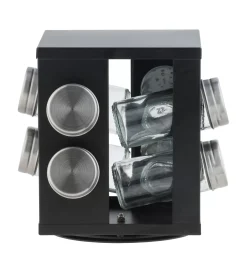 CASA Industria Carrusel De Hierbas 8 Botes Negro Discount