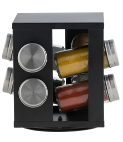CASA Industria Carrusel De Hierbas 8 Botes Negro Discount