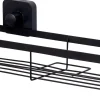 CASA Industria Cesta De Ducha Con Ventosas Negro New