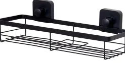 CASA Industria Cesta De Ducha Con Ventosas Negro Hot