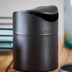 CASA Industria Cubo De Basura Para La Mesa Negro Hot