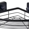 CASA Industria Rinconera Para Ducha Con Ventosas Negro Discount