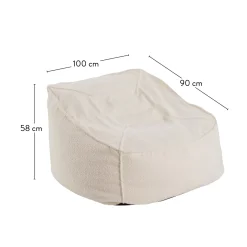CASA Jacki Puf Blanco Discount