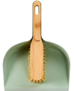 CASA Jasmin Escobilla Y Recogedor Verde, Natural Sale