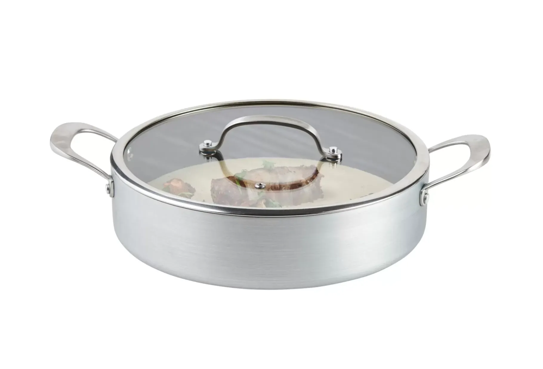 CASA Kastrol Olla Con Tapa Plateado Hot