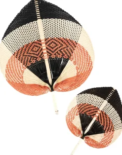 CASA Lanka Abanico Negro, Marron, Natural Hot