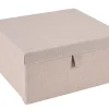 CASA Linolux Caja De Almacenaje Con Tapa Beis Outlet
